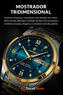 Relógio POEDAGAR Luxury De Aço Inoxidável