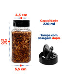 Kit 10 Potes Tampa Dosadora Duplas 220ml