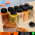 Kit 10 Potes Tampa Dosadora Duplas 220ml