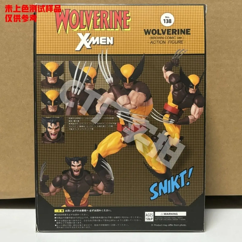 Action Figure  Mafex 138 Wolverine Figure Brown Comic X-Men