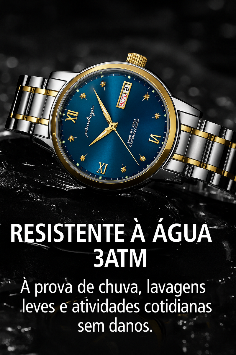 Relógio POEDAGAR Luxury De Aço Inoxidável