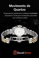 Relógio POEDAGAR Luxury De Aço Inoxidável